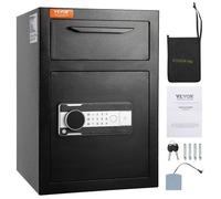 Coffre-fort électronique 70 8 L acier laminé à froid trappe dépôt code 3-12 chiffres clés pour documents argent domicile bureau