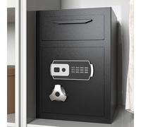 Coffre-fort électronique de 2,8 cubes pour les entreprises, coffre-fort électronique avec combinaison numérique et anti-moisissure, coffre-fort de dépôt avec sac à documents ignifuge étanche