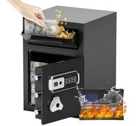 Coffre-fort électronique de 2,8 cubes pour les entreprises, coffre-fort électronique avec combinaison numérique et anti-moisissure, coffre-fort de dépôt avec sac à documents ignifuge étanche