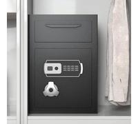 Coffre-fort électronique de 2,8 cubes pour les entreprises, coffre-fort électronique avec combinaison numérique et anti-moisissure, coffre-fort de dépôt avec sac à documents ignifuge étanche