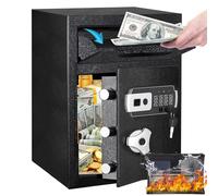 Coffre-fort électronique de 2,8 cubes pour les entreprises, coffre-fort électronique avec combinaison numérique et anti-moisissure, coffre-fort de dépôt avec sac à documents ignifuge étanche