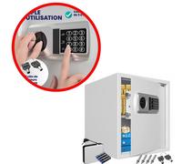 Coffre-fort Électronique DEUBA Gris Acier + 2 Clés - Sécurisé Maison Bureau