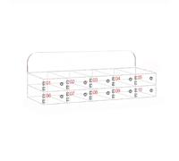 Coffre-fort en acrylique avec clé pour fixation murale - Armoire Sto transparente pour téléphones dans les bureaux, les écoles, les salles de t les usines - Solution sécurisée