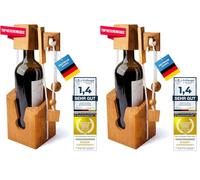 Coffre-Fort en Forme de Bouteille - Jeu de réflexion Magique en Bois - Puzzle de Ficelle pour Adultes (Lot de 2)