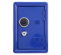 Coffre-fort et coffre-fort pour enfants, mini tirelire pour enfants coffre-fort pour la maison, petite caisse en métal avec serrure(Bleu)