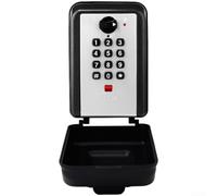 Coffre-fort extérieur à bouton-poussoir avec support mural étanche pour la maison et l'entrée pour ranger des clés, des cartes et des petits objets (A)