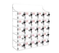 Coffre-fort for Téléphones Portables À 25 Compartiments, Armoire Transparente Incassable Avec Clé, for Salles De Classe, Bureaux, Salles De Sport, Usines