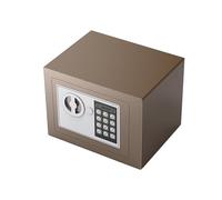 Coffre-fort ignifuge avec clavier électronique de grande capacité en acier avec fonction antivol autobloquante pour la maison, le bureau et l'hôtel, multicolore (marron)