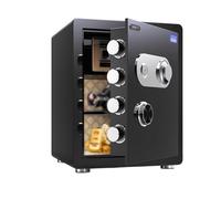 Coffre-fort mécanique compact entièrement en acier avec compartiment d'intimité, séparateurs réglables et verrou à boulon solide pour la sécurité de la maison, du bureau et de l'hôtel