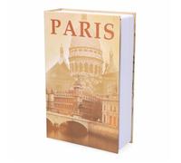 MICEL - 13404 - Boîte de sécurité en forme de livre, sécurité camouflée, livre paris, ouverture avec clé, marron, 155 x 240 x 55 mm