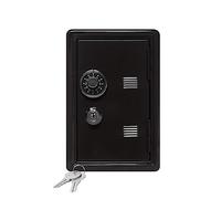 Coffre-fort, Mini Coffre-fort En Métal, Casier De Tirelire For Enfants, Familial, Créative, À Clés, Décoration Bureau(Zwart)