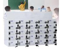 Coffre-fort mural de grande capacité avec portes verrouillables et clés - Organiseur de rangement pratique avec grilles pour téléphones - Idéal pour la maison et le bureau