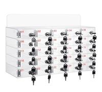 Coffre-fort mural en acrylique pour téléphone portable avec clé - Parfait pour les salles de recherche et les studios (25 emplacements) - Solution de nization élégante et sécurisée