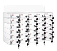 Coffre-fort mural en acrylique pour téléphone portable avec clé - Parfait pour les salles de recherche et les studios (30 emplacements) - Solution de nization élégante et sécurisée