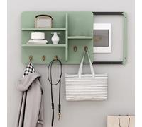 Coffre-Fort Mural en Bois avec étagères et Crochets pour Interrupteur, boîtier de fusibles Multifonctionnel d'intérieur, Cache-Interrupteur décoratif Mural.