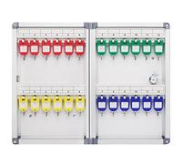 Coffre-fort mural pour clés, boîte de rangement pour clés avec serrure, robuste avec serrure, robuste et pratique, pour la maison, le bureau, la propriété, le garage ou l'hôtel, 48 (24) (24)