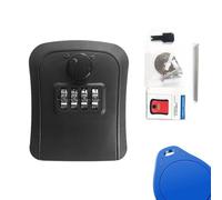 Coffre-fort mural pour clés - Boîte de verrouillage à combinaison de chiffres, design moderne, porte-clés portable, étui de sécurité en métal | Organisateur de stockage fiable pour porte d'ent