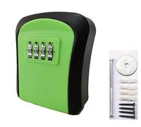 Coffre-fort mural pour clés - Grand rangement pour clés de maison et de bureau sécurisé pour un accès facile - Design vert