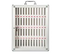 Coffre-Fort Mural pour Téléphone Portable 12 À 60 Emplacements en Alliage D'aluminium avec Clé pour École Et Usine(48bits)