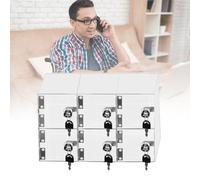 Coffre-fort mural pour téléphones portables, armoire de rangement indépendante avec serrures de porte et clés, 40 emplacements pour cartes, idéal pour le bureau et les solutions de sécurité à domicile