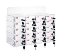 Coffre-fort mural transparent pour téléphone portable, 20 emplacements pour téléphone portable, serrure à clé pour bureau, école, usine, sécurisé pour 6/12/20/30/50 téléphones