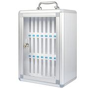 Coffre-fort mural verrouillable pour téléphone en alliage d'aluminium transparent - Rangement sécurisé pour bureau et réunions scolaires - 24 emplacements pour un accès et une niisation faciles