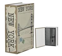 Coffre-fort New York - 11,5 x 18 x 5,5 cm - En papier métallique - 2 clés - Cachette pour objets de valeur - 1 coffre-fort « New York »