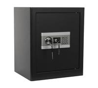 Coffre-fort numérique, capacité de 43 l, avec double serrure | Coffre-fort en acier avec 2 clés principales et 2 clés d'urgence, pour bureaux, appartements et autres lieux de rangement