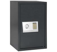 Coffre-fort numérique gris foncé avec serrure à combinaison et empreinte digitale - 40 x 35 x 60 cm - En acier - Pour documents, espèces, bijoux, armes - Protection anti-effraction