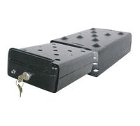 Eufab Coffre-fort petit modèle pour voiture – Acier et velours – Rouge