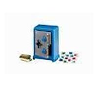 Coffre-fort PLAYMOBIL - Modèle difficile à fracturer - 13 pièces - Bleu