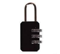 Coffre-fort portable à combinaison numérique en alliage de zinc avec code à 3 chiffres pour casiers, armoires, tiroirs, utilisation pour l'école, le bureau, la maison (noir)