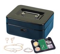 Coffre-fort portable | Boîte à serrure portable - Dépôt d'argent en espèces avec code de sécurité pour les voyages, les clés, les cartes, les bijoux, les billets de banque