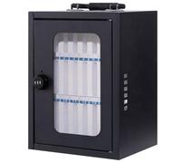 Coffre-fort portable en acier avec serrure à combinaison et clé pour téléphones mobiles, fixation murale, double mode, rangement sécurisé pour objets de valeur, noir (24 bits)