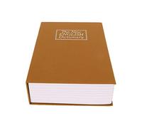 Coffre-fort pour livre, boîte de rangement secrète avec serrure à combinaison (marron)