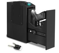 Coffre-fort pour pistolets, coffre-fort biométrique pour pistolets avec accès rapide, porte coulissante automatique, coffre-fort pour pistolet avec empreinte digitale, code PIN, accès par clé pour la