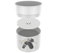 Coffre-fort pour pot de fleurs avec serrure à 2 clés et sac à billets, boîte décorative à 2 couches, pot de fleurs secret en métal pour cacher de l'argent liquide, des bijoux, des clés, des bagues,
