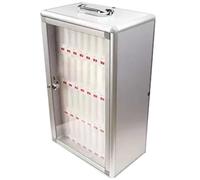 Coffre-Fort pour Téléphone Portable en Alliage D'aluminium avec Clé Et Trou De Fixation Murale pour École Et Usine(36bits)