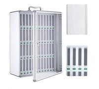 Coffre-fort pour téléphone portable en alliage d'aluminium avec mot de passe/serrure à clé - Armoire transparente à porte pour un rangement sécurisé - Mécanisme de verrouillage 48 bits parfait pour la