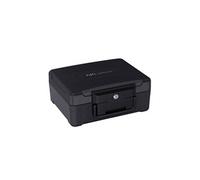 Coffre-fort Safe Compact Slim 6 L plastique noir 36,5x28,5x15,5 cm résistant feu et eau