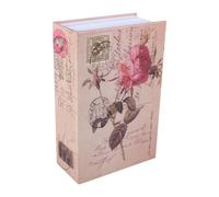Coffre-fort secret de livre de dictionnaire, boîte de sécurité pour argent, espèces, bijoux, boîte de verrouillage cachée avec 2 clés, construction en ABS et en alliage (Type de journal rose)