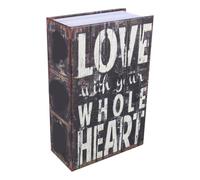 Coffre-fort secret de livre de dictionnaire, boîte de sécurité pour argent, espèces, bijoux, boîte de verrouillage cachée avec 2 clés, construction en ABS et en alliage (Type d'amour)