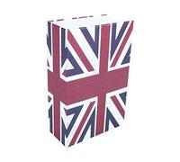 Coffre-fort secret de livre de dictionnaire, boîte de sécurité pour argent, espèces, bijoux, boîte de verrouillage cachée avec 2 clés, construction en ABS et en alliage (Type de drapeau britannique)