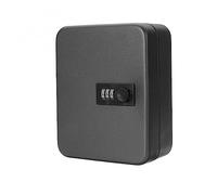 Coffre-fort sécurisé pour clés de maison à fixation murale en métal avec serrure ionique C protégée par mot de passe, parfait pour le bureau ou l'extérieur (noir)