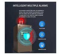 Coffre-fort, Stainless Steel Safe Box For Home And Office, Anti-theft Safe, Fingerprint, Password, Wall, Height 1.2m(A type jazz black)