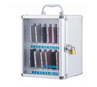 Coffre-fort transparent pour téléphone portable - Casier mobile sécurisé avec serrure pour un rangement sûr - Armoire compacte pour téléphone portable Taille 24 - Idéal pour la maison et le bureau