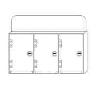 Coffre-fort transparent pour téléphone portable pour salle de classe - Casier de rangement pratique avec serrure en acrylique - Boîte de sécurité pour l'école (3 emplacements) - Gardez vos appareils