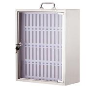 Coffre-fort verrouillable pour téléphone - Boîte de sécurité murale pour salle de classe, salle de conférence et téléphone d'usine Stora Silver - Protection sécurisée et pratique 48 bits