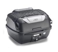 GIVI E43 Coffre Noir 43LT Complet De Plaque Case + Dossier et Réseau