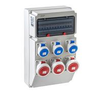 Coffre IP67 13 Mod.1712gm. 3 - 2P + T 16 A. 3 - 3P + T 32 A C/Protec.(IP67)